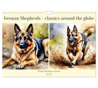 German Shepherds - classics around the globe (Wall Calendar 2027 DIN A4 landscape), CALVENDO 12 Month Wall Calendar: Friend and helper of man