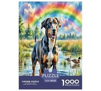 German Shorthaired Chien Chien，Pointer Puzzles 1000 Pieces Animaux intelligents Jeu Éducatif Toy À De Qualité Supérieure Peinture Art pour Adultes Et Enfants À Partir De 14 Ans 38x26cm/1000pcs