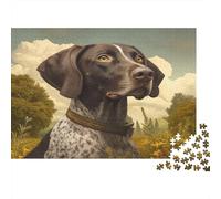 German Shorthaired Pointer Field Chien Puzzle 1000 Pièces Adultes Chiot Jeu D'adresse pour Toute La Famille Puzzle Impossible Cadeau Unique Collection d'art Idée Cadeau 1000pcs (75x50cm)