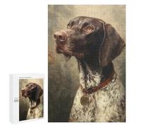 German Shorthaired Pointer Painting Puzzle 1000 Pièces Educa Jouet en Bois Cadeau Unique Décoration Intérieure Jeu Éducatif Challenge Toy Adultes Et Enfants À Partir De 14 Ans 1000 PCS
