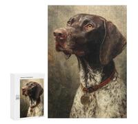 German Shorthaired Pointer Painting Puzzle 1000 Pièces Educa Jouet en Bois Cadeau Unique Décoration Intérieure Jeu Éducatif Challenge Toy Adultes Et Enfants À Partir De 14 Ans 300 PCS