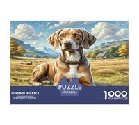 German Shorthaired Pointer Puzzle 1000 Pièces Educa Jouet en Bois Jeu D'Intelligence Décoration Intérieure Jeu Éducatif Challenge Toy Adultes Et Enfants À Partir De 14 Ans 38x26cm/1000pcs