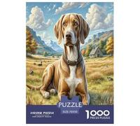 German Shorthaired Pointer Puzzles 1000 Pièces Cadeau Unique Jeu Éducatif Challenge Toy À De Qualité Supérieure Peinture Art pour Adultes Et Enfants À Partir De 14 Ans 70x50cm/1000pcs