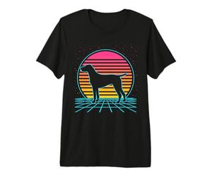 German Shorthaired Pointer Retro Vintage 80s Style Dog Lover T-Shirt Haut de Gamme