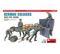 German Soldiers With Fuel Drums. Special Editionfigurines Miniart German Soldier