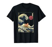 German Spitz Kanagawa Wave Funny Surf Dog T-Shirt