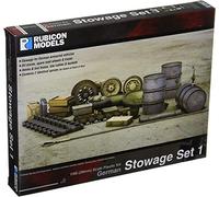 German Stowage Set 1 Rubicon 28mm 1/56 - Jeu de figurines Seconde Guerre Mondiale WW2 - Tanks Wargames