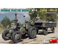 German Tractor D8506 With Cargo Remorque 1:3 5 Plastique Model Kit Miniart