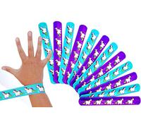 German Trendseller® - 12 x bracelets à claquer licorne animaux fabuleux┃l'arc en ciel┃couleurs vives┃ petit cadeau┃l'anniversaire d'enfant┃12 pcs