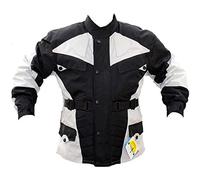 German Wear de Veste de Moto, Noir/Gris Clair, 5XL