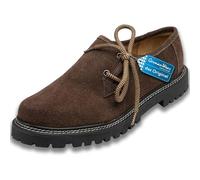 German Wear Handmachart Chaussures de costume traditionnel en cuir véritable, marron foncé, 48 EU