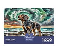 German Wirehaired Pointer Puzzles 1000 Pieces Cadeau Unique Jeu Éducatif Défi Jouet À De Qualité Supérieure Peinture Art pour Adultes Et Enfants À Partir De 14 Ans 70x50cm/1000pcs