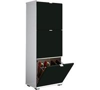 Germania 8439 - Set Colorado 2.0 Kit Meuble à Chaussures, Bois, Blanc/Noir, 53 x 30 x 132 cm