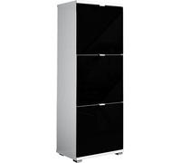 Germania 8483 - Colorado Kit Meuble à Chaussures, Bois, Blanc/Noir, 53 x 30 x 132 cm