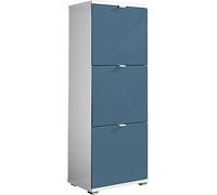 Germania 8483 - Colorado Kit Meuble à Chaussures, Bois, Blanc/Pétrole, 53 x 30 x 132 cm