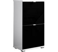 Germania 8484 - Colorado Kit Meuble à Chaussures, Bois, Blanc/Noir, 53 x 30 x 91 cm