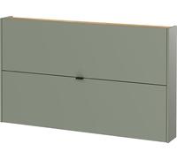 Germania Armoire à Chaussures 1392-629 GW-Ameca, en Vert Taupe/chêne de Navarra, avec Faible Profondeur, 140 x 83 x 18 cm (LxHxP)