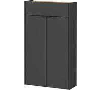 Germania Armoire à Chaussures 1397-549 GW-Ameca, en Coloris Graphite/chêne, Profondeur Faible, Optimale dans Les Couloirs Étroits, 56 x 97 x 22 cm (l x h x p)