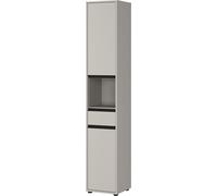 Germania Armoire Haute 2203-186 GW-Lemont, en Gris Pierre, avec Amortisseur de Portes et de tiroirs, 33 x 181 x 34 cm (LxHxP)