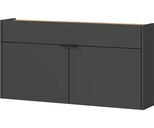 Germania Armoire Polyvalente Suspendue 1398-549 GW-Ameca, en Coloris Graphite/chêne, Profondeur Faible, Optimale dans Les Couloirs Étroits, 110 x 57 x 22 cm (l x h x p)