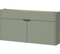 Germania Armoire Polyvalente Suspendue 1398-629 GW-Ameca, en Coloris Vert Taupe/chêne, Profondeur Faible, Optimale dans Les Couloirs Étroits, 110 x 57 x 22 cm (l x h x p)