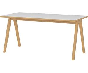 Germania Bureau 4173-513 GW-Helsinki, en Blanc/Chêne-Navarra repro, du Design scandinave, 160 x 75 x 80 cm (lxhxp)