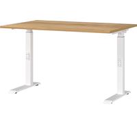 Germania Bureau 7910-242, en Chêne de Navarra repro/Blanc, réglage de la Hauteur Moyenne, 120 x 91 x 80 cm (LxHxP)