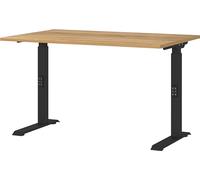 Germania Bureau 7910-593, en Chêne de Navarra repro/Noir, réglage en Hauteur, 120 x 91 x 80 cm (LxHxP)