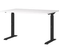Germania Bureau 7910-614, en Blanc/Noir, réglable en Hauteur, 120 x 91 x 80 cm (LxHxP)