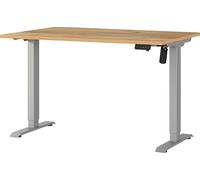 Germania Bureau 8022-641, en Chêne de Navarra NB. /Argent, réglable en Hauteur électroniquement, 120 x 119 x 80 cm (LxHxP)