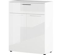 Germania Commode 3578-84 GW-Sunnyvale, en Blanc, avec façades et Dessus Brillantes, 84 x 107 x 40 cm (l/h/p)