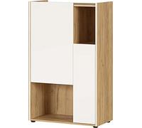 GERMANIA DIE MÖBELMACHER Armoire de classement, Imitation chêne Navarra/Blanc, 76x121x40