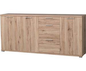 GERMANIA DIE MÖBELMACHER Buffet 3202-177 GW-Top coloris Chêne Sanremo-repro, l x h x p env. 192 x 88 x 40 cm