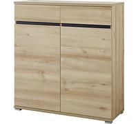 Meuble À Chaussures 20 Paires 2 Portes 2 Tiroirs Bois Marron