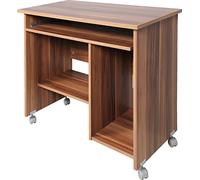 GERMANIA DIE MÖBELMACHER Table PC 0482-88, en Noyer-repro, sur roulettes, 90 x 72 x 48 cm (l/h/p)