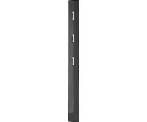 Germania Vestiaire Ouvert 3255-547, avec Trois patères dépliables en métal, Graphite Brillant, 15 x 170 x 3 cm (l x h x p)