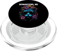 Germantown Maryland Chat avec Lunettes de Soleil et Fleurs PopSockets PopGrip pour MagSafe