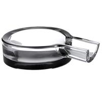 GERMANUS Cendrier en verre noir transparent pour cigarette ou cigare
