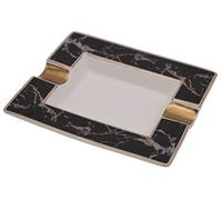 GERMANUS Cendrier pour cigares en véritable porcelaine - Marbre Noir