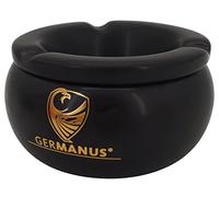 GERMANUS Cendrier pour cigarettes ou cigares, Rond 11cm, en noir