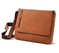 GERMANUS Sac à bandoulière Jonathan en cuir, marron