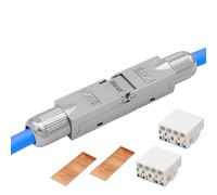 Germany B.e.s.t 1 connecteur réseau CAT.8 sans outil - Coupleur STP - Montage sur terrain - Compatible avec CAT7, CAT6