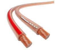 Germany B.e.s.t Câble de haut-parleur 100 m 2 x 2,5 mm² pour haut-parleurs et systèmes home cinéma, câble HiFi CCA - Cuivre et aluminium