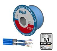 Germany B.e.s.t Câble réseau duplex CAT 8 50 m - En cuivre - Câble Ethernet S/FTP 40 Gbit/s - Catégorie 8 - Câble de données PoE++ LSZH