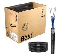 Germany B.e.s.t Simplex Câble de terre CAT 7 200 m Câble réseau LAN Câble Ethernet S/FTP 10 Gbit/s Cat. 7 en cuivre pur PoE+ LSZH