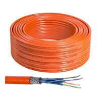 Germany B.e.s.t Simplex Câble réseau CAT 7 25 m Câble de pose en cuivre Câble Ethernet S/FTP 10 Gbit/s Cat. 7 Câble de données PoE+ LSZH