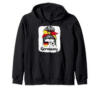 Germany Femme Drapeau de la Allemagne Supporters Allemands Sweat à Capuche