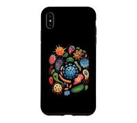 Germes et microbes colorés Mignons Dessins animés Sciences biologie Coque pour iPhone XS Max