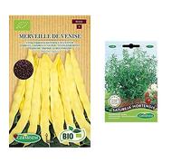 Germisem Bio Merveille de Venise Graines de Haricot à Rames+Sariette annuelle SATUREJA HORTENSIS