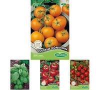 Germisem Goldene Köningin Graines de Tomate+Genovese Graines de Basilic+Moneymacker Graines de Tomate+Red Cherry Graines de Tomate